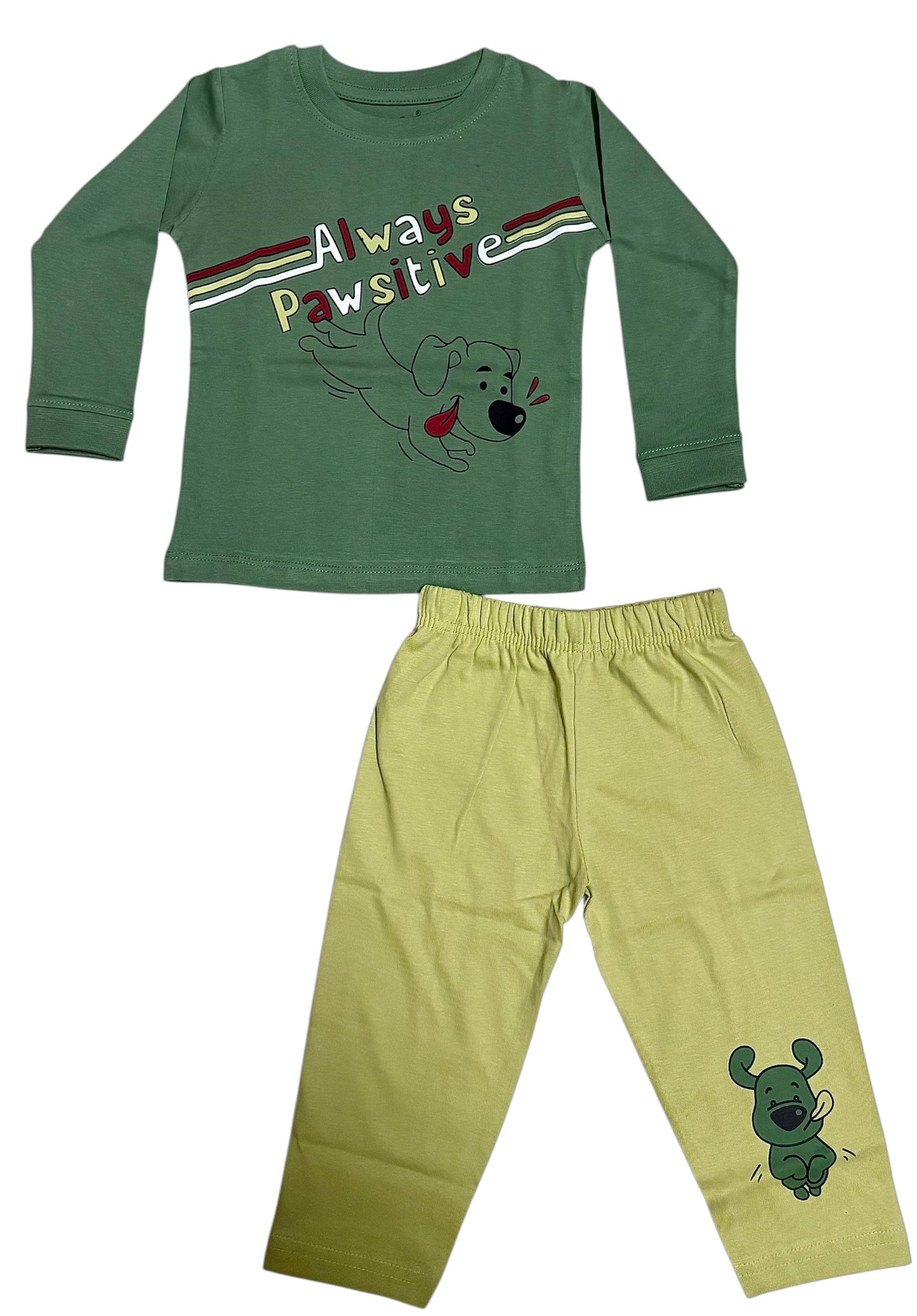 Kids Outfit Set with Animal Prints | 5 Full Sleeve Tops & Pants