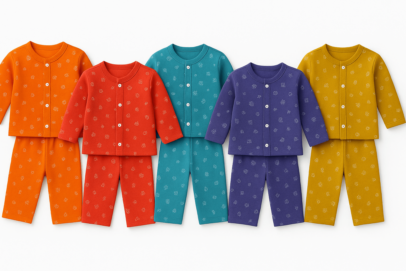 New Born Baby Cotton Tshirt & Pant Set 0 - 6 Months | Nightwear | Sleepwear for Infant | Soft Breathable Fabric | for Boys and Girls Baby| Pack of 5 Combo Style 23 - Stylelogy