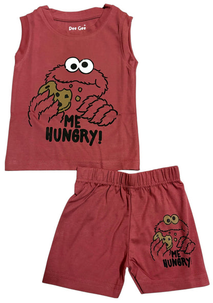 Kids T-Shirt and Shorts Set – Pack of 5 | Sleeveless Cartoon Print Cotton Combo