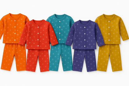 New Born Baby Cotton Tshirt & Pant Set 0 - 6 Months | Nightwear | Sleepwear for Infant | Soft Breathable Fabric | for Boys and Girls Baby| Pack of 5 Combo Style 23 - Stylelogy