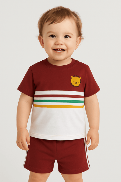Stylelogy Boys & Girls Baby Tshirt & Shorts | Kids Wear All Season Casual Regular Wear Dress - Stylelogy